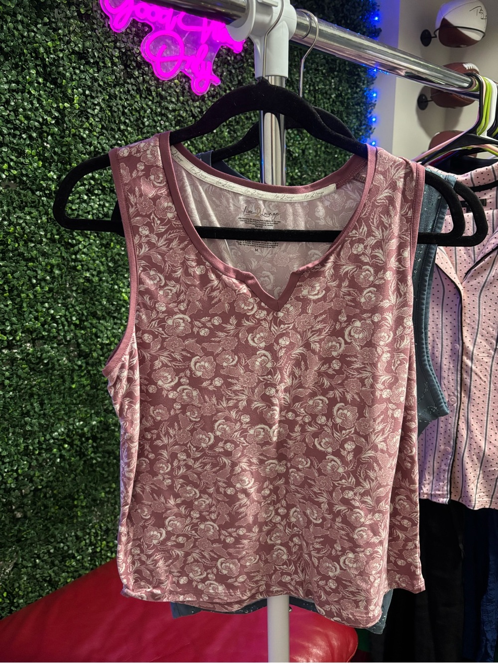 Love to Lounge Floral Notch-Neck Sleeveless Tank Top Pajama Bundle